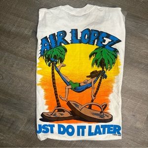 VINTAGE Air Lopez Just Do It Later tee size Large NWT